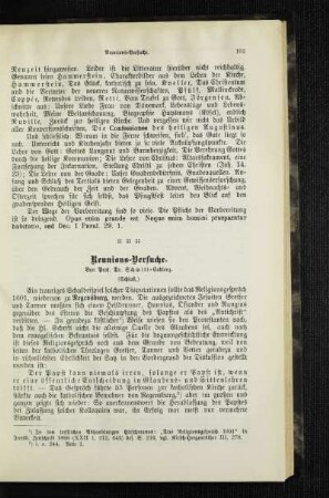 Reunions-Versuche : (Schluß)