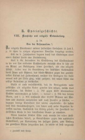 VIII. Kirchliche und religiöse Entwickelung