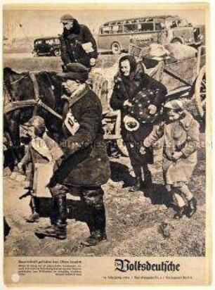 Monatszeitschrift "Der Volksdeutsche" u.a. zur Umsiedlung von Deutschstämmigen aus Wolhynien ins Deutsche Reich