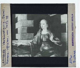 da Vinci, Verkündigung (Florenz Uffizien 00285888) : Maria