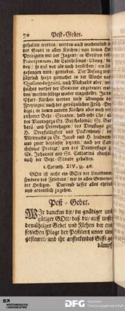 Pest-Gebet.