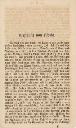 Westküste von Afrika