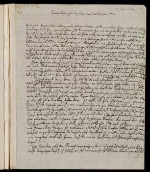 Nr. 4: Brief von Friedrich Burchard Beneken an Johann Martin Miller, Kloster Wennigsen bey Hannover, 25.2.1788 - 27.2.1788