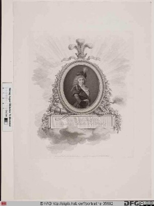 Bildnis Caroline (Amalie Elisabeth), Königin von Großbritannien, Irland u. Hannover, geb. Prinzessin von Braunschweig
