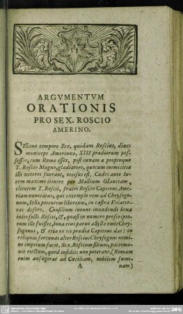 [Oratio Pro Sex. Roscio Amerino]