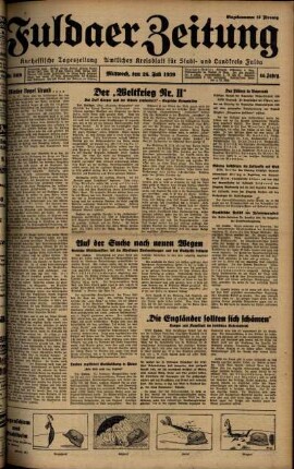 Ausgabe vom Mittwoch, den 26. Juli 1939.