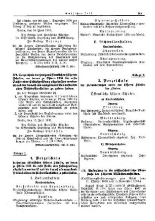 Verzeichnis derjenigen öffentlichen höheren Schulen, an denen zu Ostern 1936 die erste Reife- oder Schlußprüfung abgehalten worden ist und die danach als ausgebaute Vollanstalten oder Nichtvollanstalten zu gelten haben : [Erziehung] ; [Für das Reich] ; [Amtliche Erlasse] ; [Amtlicher Teil]