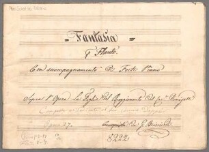 Fantasien, Flöte, Klavier (Orchester), op. 27 - BSB Mus.Schott.Ha 8508-2