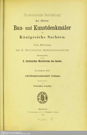 19: Amtshauptmannschaft Grimma (1. Hälfte)