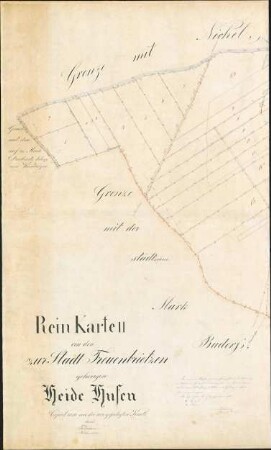 II. Rein-Karte von den zur Stadt Treuenbrietzen gehörigen Heidehufen (3 Teile)