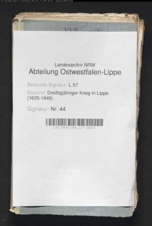 Kriegsdrangsale und Klagen der Stadt Salzuflen