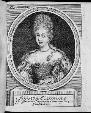 Kanonisse Sophia Eleonora, Gräfin von Hohenlohe