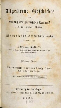 Allgemeine Geschichte vom Anfang der historischen Kenntniß bis auf unsere Zeiten, 4