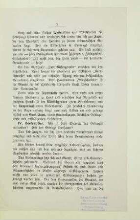 IV. Geologisches