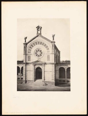 Camposanto des städtischen Friedhofes, Karlsruhe: Ansicht des Eingangs