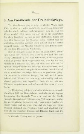 3. Am Vorabende der Freiheitskriege