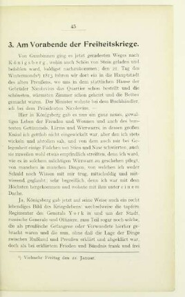 3. Am Vorabende der Freiheitskriege
