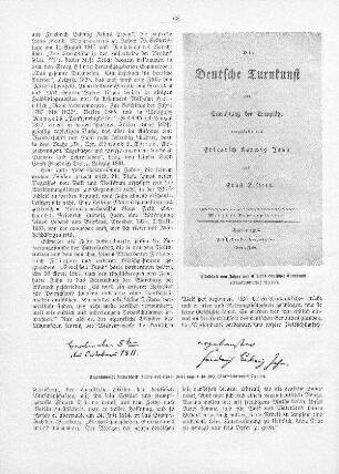 Eigenhändige Unterschrift Jahns auf einem Brief vom 5.10.1811