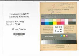 Entnazifizierung Gustav Korte , geb. 15.09.1896 (Schlosser)