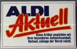 Werbeschild "ALDI Aktuell"