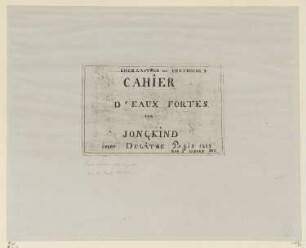 Cahier d’Eaux Fortes