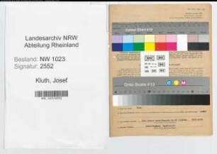 Entnazifizierung Josef Kluth , geb. 28.09.1900 (Spediteur)