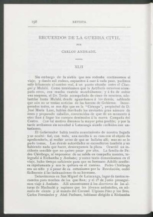 Recuerdos de la guerra civil : XLII - XLIII