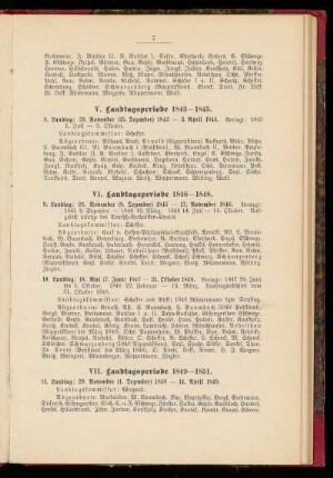 VI. Landtagsperiode 1846-1848.