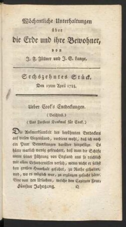Sechszehntes Stück