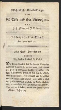 Sechszehntes Stück