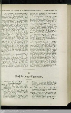 IX. Versicherungs-Agenturen
