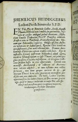 Lectori Pio Benevolo S.P.D.