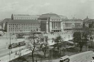 Leipzig, Hauptbahnhof, noch ohne Ostvorhalle