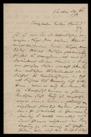 89: Brief von Ernst Heinrich Hantelmann an Gottlieb Planck, Emden, 24.12.1866