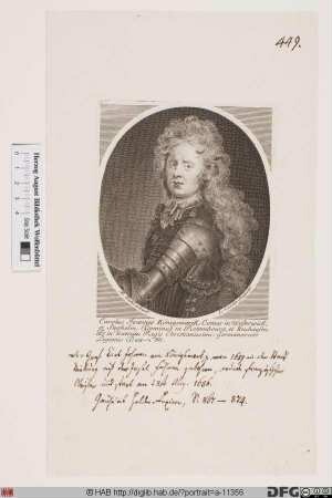 Bildnis Carl Johann Graf von Königsmarck