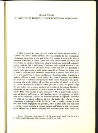 Il convivio di Dante e l'enciclopedismo medievale