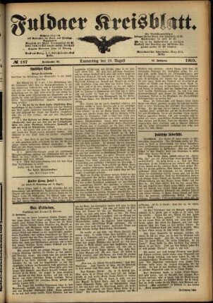 Ausgabe vom Donnerstag, den 18. August 1910.