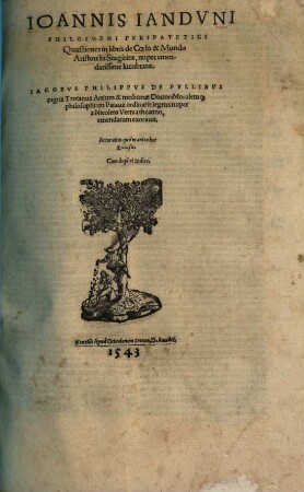 Quaestiones in libris de coelo & mundo Aristotelis ... lucubratae
