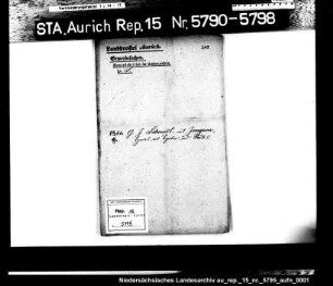 Hausierkonzessionen und -gesuche: G.J. Schmidt aus Jemgum, Tapetenhandel