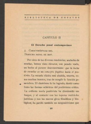 Capítulo II - El derecho penal contemporáneo