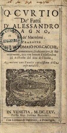 De fatti di Alessandro Magno, Re de Macedoni