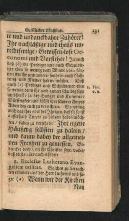 8. Ecclesiae Lutherano-Evangelicae utilitas.