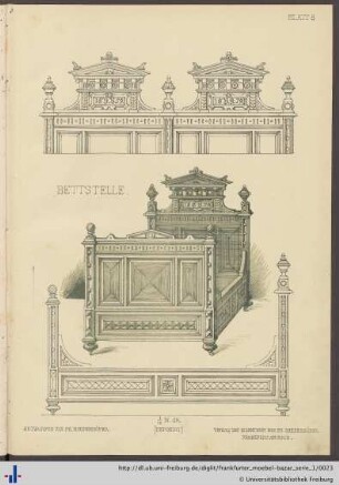 Blatt 8: Bettstelle.