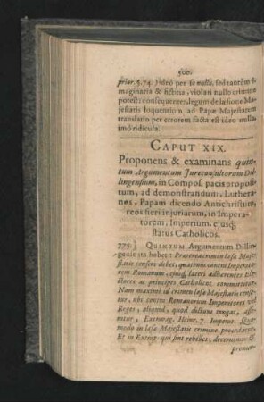 Caput XIX. Proponens & examinans quintum Argumentum Iuresconsultorum Dillingensium ...