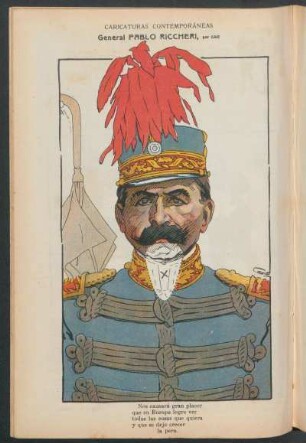 General Pablo Riccheri : Caricaturas contemporáneas