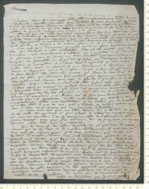 Brief von Hippolyte de Chamisso an Adelbert von Chamisso