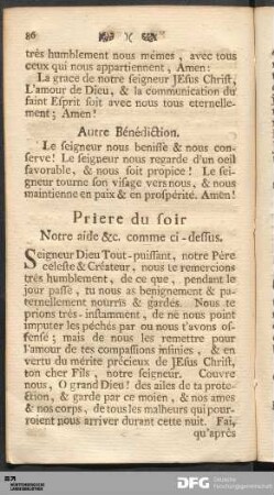 Priere du soir