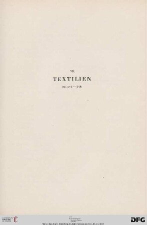 Textilien (Nr. 245-258)