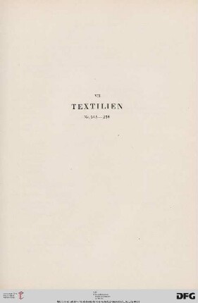 Textilien (Nr. 245-258)