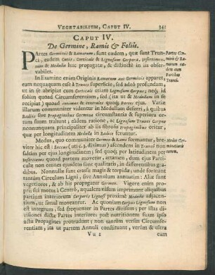 Caput IV. De Germine, Ramis & Foliis.